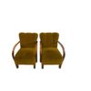pair of olive armchairs. Thon / Thonet- Czechoslovakia, 1960s.