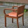 Art Deco Beech and Leather Armchair, 1930s