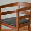 Art Deco Leather & Oak Armchair, 1930s