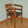 Art Deco Leather & Oak Armchair, 1930s