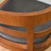 Art Deco Leather & Oak Armchair, 1930s