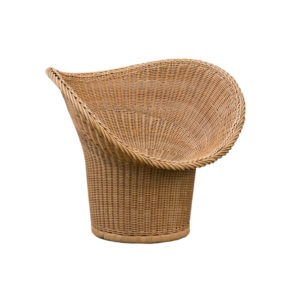 RARE Authentic E20 Wicker Chair designed by Egon Eiermann