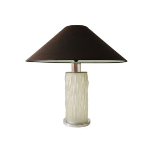 Midcentury Modern Design Art Deco Style Glass Table Lamp 1970's