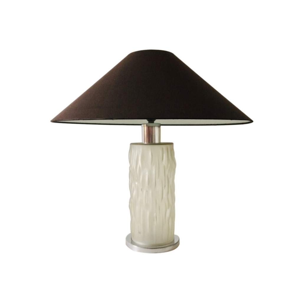 Midcentury Modern Design Art Deco Style Glass Table Lamp 1970’s