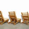 Rare solid oak lounge chairs by Hans J. Wegner for AP Stolen, Denmark 1960s