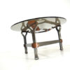 1960’s brutalist coffee table attributed to Jacques Adnet