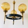 Midcentury Modern Atomic Age Design Pendant hanging Lamp 1950's