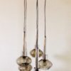 Kaiser Leuchten 1960's Design Smoke Glass Cascade Pendant Hanging Lamp