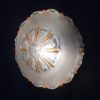 Vintage 1960's Design Matt, Clear & Gold Glass Wall Lamp Sconce