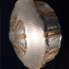 Vintage 1960's Design Matt, Clear & Gold Glass Wall Lamp Sconce