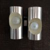 Vintage 1970's Design Tubular Aluminium Double Wall Lamp Sconce