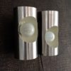 Vintage 1970's Design Tubular Aluminium Double Wall Lamp Sconce