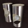 Vintage 1970's Design Tubular Aluminium Double Wall Lamp Sconce