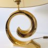 Hollywood Regency Style XLarge Brass Curl Design Table Lamp