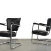 Vintage metal tubular chairs by Fana Metal Rotterdam 1950s