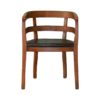 Art Deco Leather & Oak Armchair, 1930s