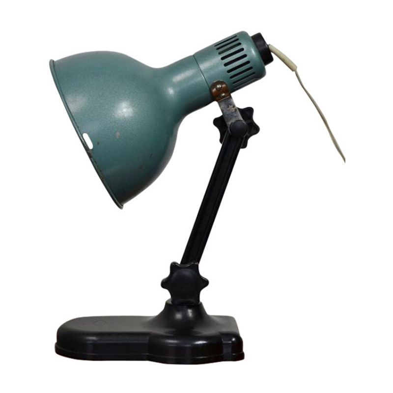 Industrial Plastic and Steel Table Lamp, 1980s