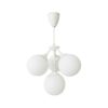 Mid Century Sputnik Chandelier metal opal glass white, ball lamp