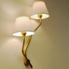 Pair of Norwegian Branch Brass Wall Lamps from Astra, 1956