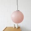 Doria glass ball hanging lamp in pink, pendant lamp 1960s Doria glass ball hanging lamp in pink, pendant lamp 1960s