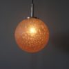 Doria glass ball hanging lamp in pink, pendant lamp 1960s Doria glass ball hanging lamp in pink, pendant lamp 1960s