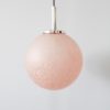 Doria glass ball hanging lamp in pink, pendant lamp 1960s Doria glass ball hanging lamp in pink, pendant lamp 1960s