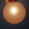 Doria glass ball hanging lamp in pink, pendant lamp 1960s Doria glass ball hanging lamp in pink, pendant lamp 1960s