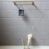 Mid century wardrobe hallway set, wardrobe and umbrella stand 50s gold