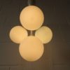 Mid Century Sputnik Chandelier metal opal glass white, ball lamp