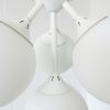Mid Century Sputnik Chandelier metal opal glass white, ball lamp