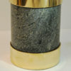 Norwegian Big Brass and Stone vase by Saulo 1970s, Norway Norwegian Big Brass and Stone vase by Saulo 1970s, Norway