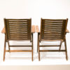 Pair of Foldable chairs in beech plywood, 1980s
