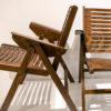 Pair of Foldable chairs in beech plywood, 1980s