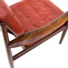 Pair - Rosewood and Leather Danish Modern Chairs 118 Grete Jalk France & Son