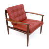 Pair - Rosewood and Leather Danish Modern Chairs 118 Grete Jalk France & Son