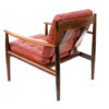 Pair - Rosewood and Leather Danish Modern Chairs 118 Grete Jalk France & Son
