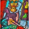Malcolm Morley print Trojan Calvacade from the Odysseys of Enoch Suite, 1986 American
