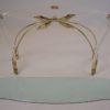 Jeff Messerschmidt style console table, Lucite, gold plate & glass, 1970`s ca, American