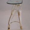 Jeff Messerschmidt style console table, Lucite, gold plate & glass, 1970`s ca, American