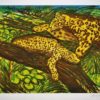 Malcolm Morley print Leopards from the Odysseys of Enoch Suite, 1986, American Malcolm Morley print Leopards from the Odysseys of Enoch Suite, 1986, American