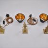 Antique bronze statue lamps, set of 3 Caryatids, gilt, 1920`s ca, French Antique bronze statue lamps, set of 3 Caryatids, gilt, 1920`s ca, French