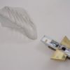 Hillebrand wall light 47 cm tall, brass & glass, 1970`s ca, German