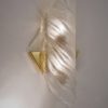 Hillebrand wall light 47 cm tall, brass & glass, 1970`s ca, German