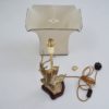 Brass deer table lamp, sculpture of a doe & deer by Regina, 1970`s ca, Italian