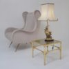 Brass deer table lamp, sculpture of a doe & deer by Regina, 1970`s ca, Italian