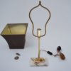 Art Deco gilt bronze dog lamp, golden retriever, 1930`s ca, French