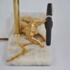 Art Deco gilt bronze dog lamp, golden retriever, 1930`s ca, French