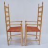 Shaker Elder`s chair, a pair, maple frame woven seat, English