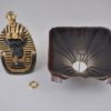 Tutankhamun lamp, Ahura porcelain, black & gold, 1970`s ca, Italian Tutankhamun lamp, Ahura porcelain, black & gold, 1970`s ca, Italian