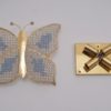 Butterfly wall light, crystal on brass, Palwa, 1970`s ca, German